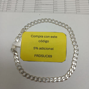 PULSERA BARBADA PLATA .925 21 CM 7.13 GR (NUEVO)