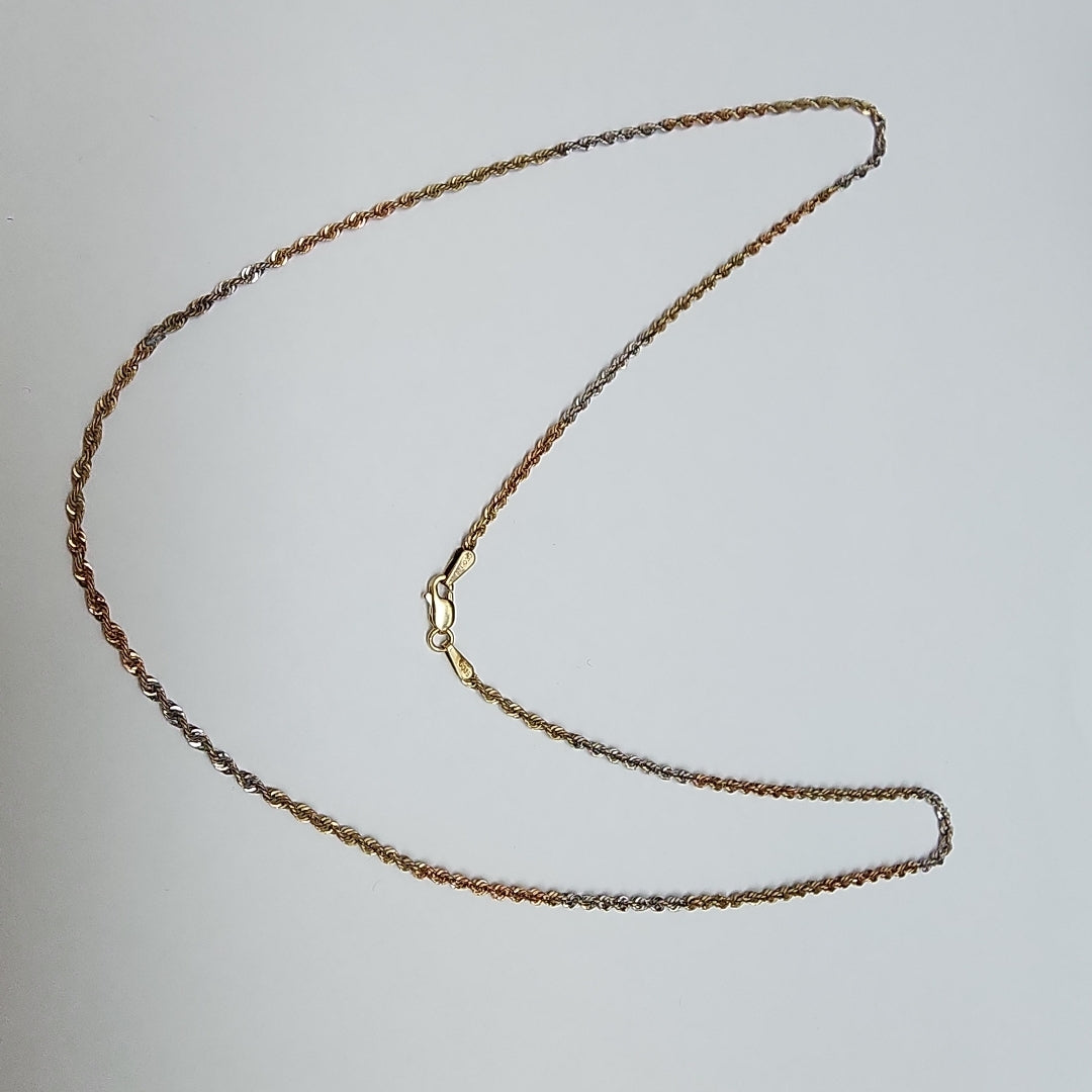 CADENA ORO COMBINADO 10 K 1,70 GRMS (SEMINUEVO)