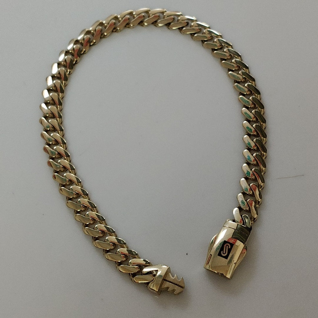 PULSERA CABALLERO MONACO ORO 14K 8 (NUEVO)