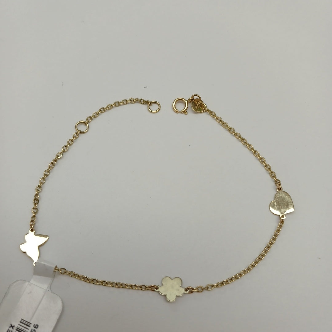 PULSERA ESPECIAL C FIGURAS 14K 18 CM 1.7 GR (NUEVO)