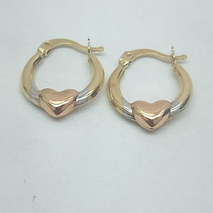 ARRACADAS PAR ORO COMBINADO 14 K 0.8 GRMS (SEMINUEVO)