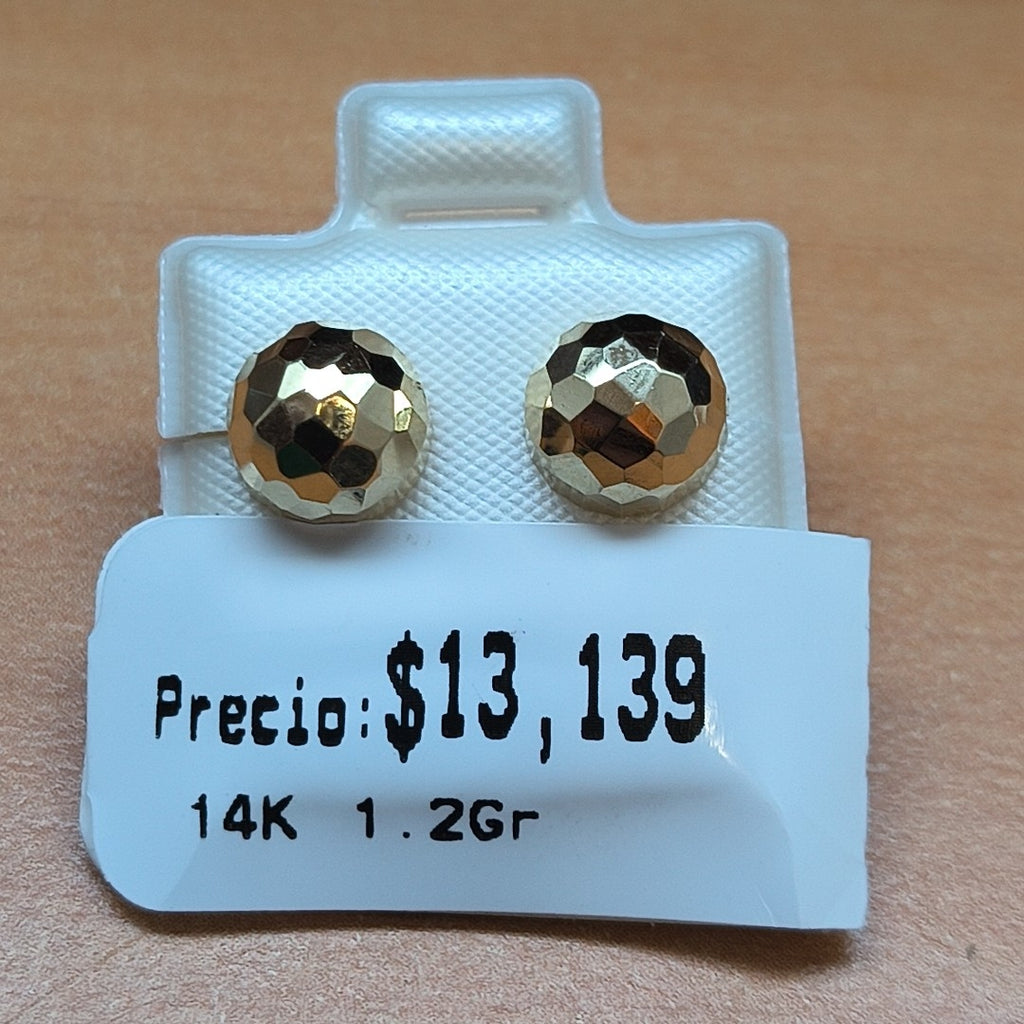 BROQUELES ORO 14K 1.2 (NUEVO)
