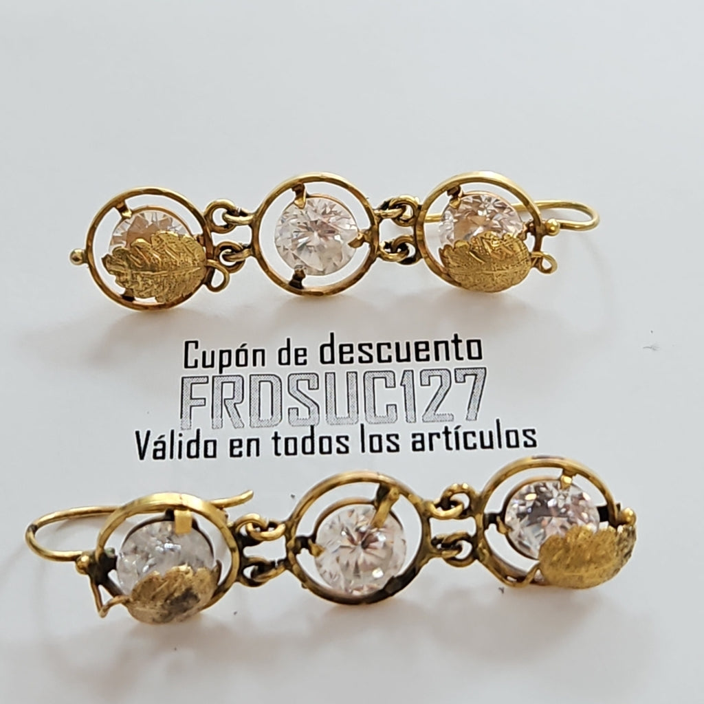 ARETES PAR ORO 10 K 10,10 GRMS (SEMINUEVO)