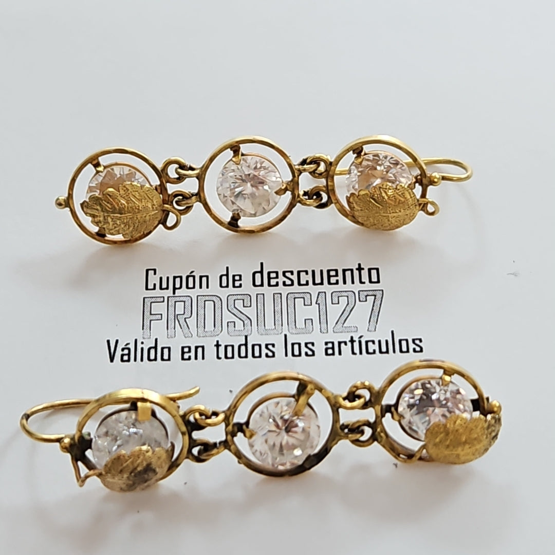 ARETES PAR ORO 10 K 10,10 GRMS (SEMINUEVO)