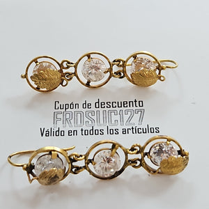 ARETES PAR ORO 10 K 10,10 GRMS (SEMINUEVO)