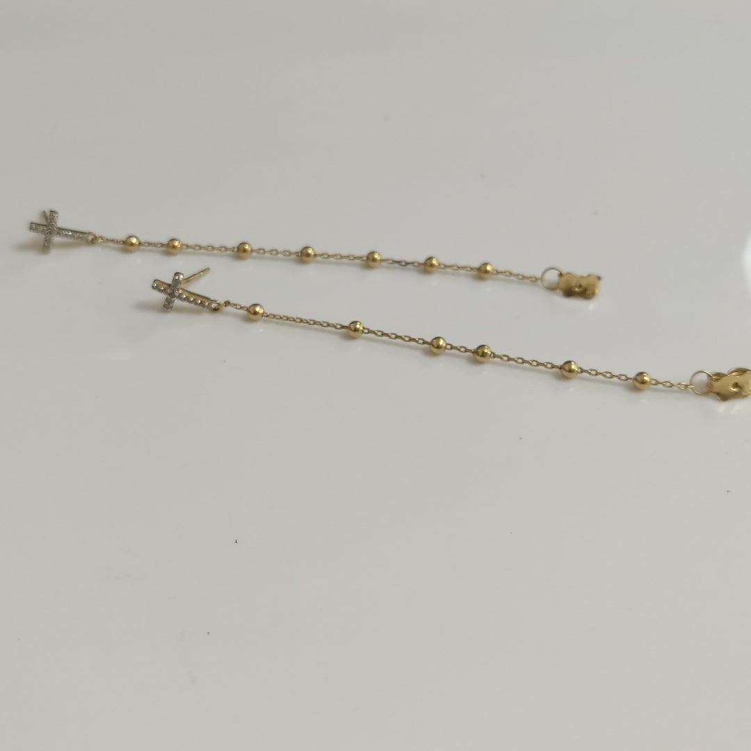 BROQUELES PAR ORO 14 K 2,20 GRMS (SEMINUEVO)