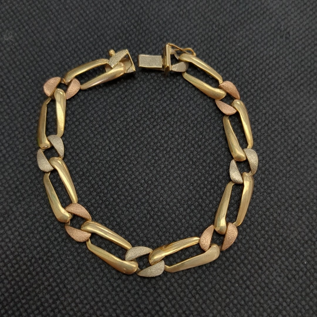 PULSERA ORO COMBINADO 14 K 9,90 GRMS (SEMINUEVO)