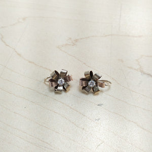 ARETES PAR ORO COMBINADO 14 K 3,30 GRMS (SEMINUEVO)
