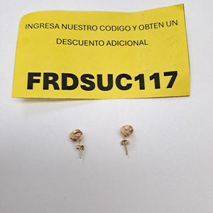 BROQUELES ORO 14K 1.9 (NUEVO)