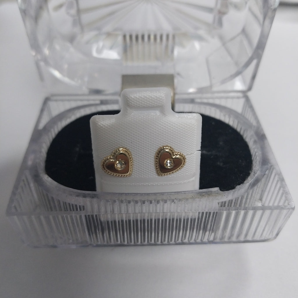 BROQUELES BROQUEL FIG CORAZON C CIRCONIA 14K 0.2614 GR (NUEVO)