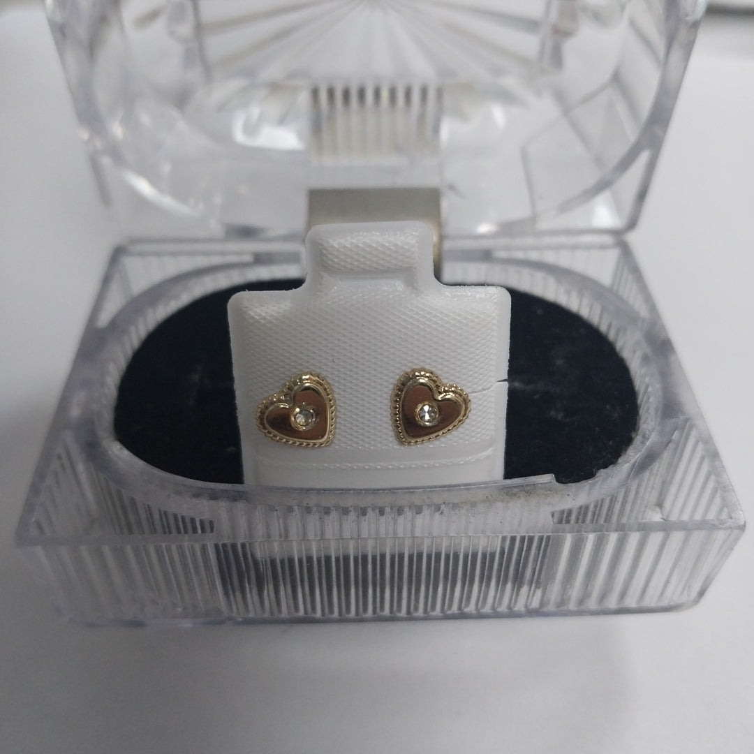 BROQUELES BROQUEL FIG CORAZON C CIRCONIA 14K 0.2614 GR (NUEVO)