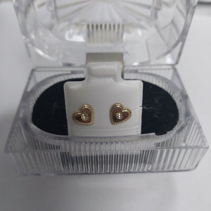 BROQUELES BROQUEL FIG CORAZON C CIRCONIA 14K 0.2614 GR (NUEVO)