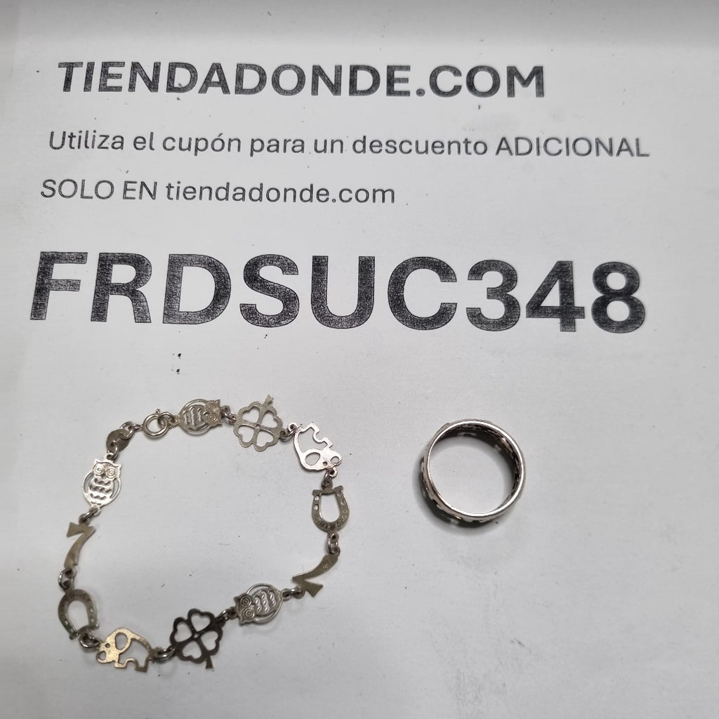 ANILLO, PULSERA PLATA 6.9 GRMS (SEMINUEVO)