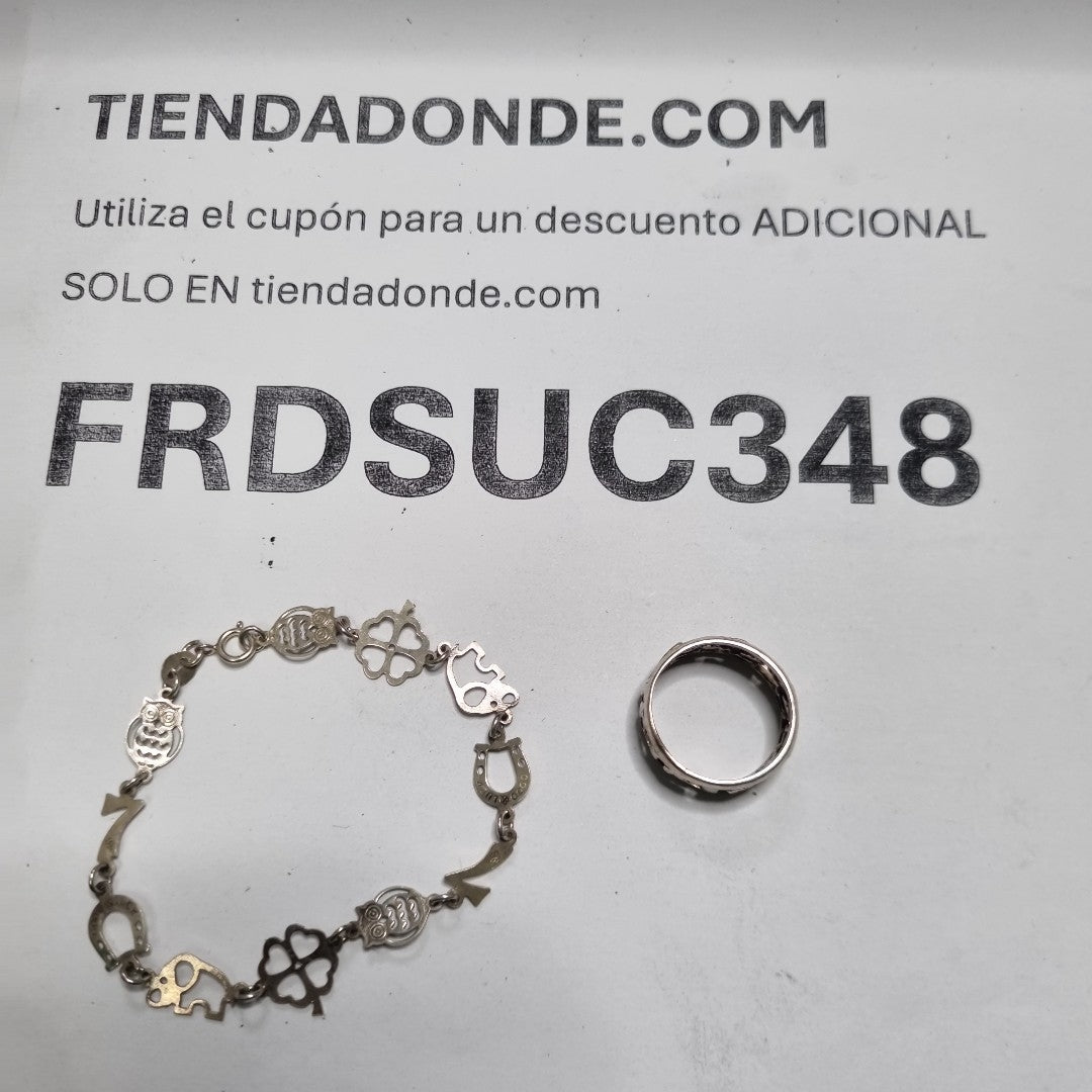 ANILLO, PULSERA PLATA 6.9 GRMS (SEMINUEVO)