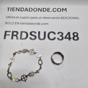 ANILLO, PULSERA PLATA 6.9 GRMS (SEMINUEVO)