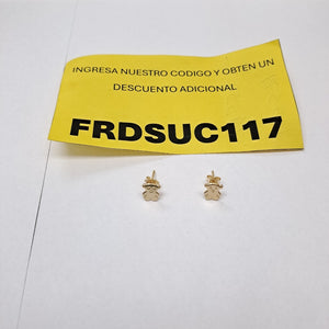 BROQUELES ORO 14K 1 (NUEVO)