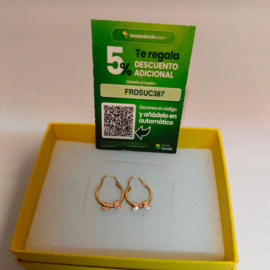 ARRACADAS PAR ORO 10 K 0.9 GRMS (SEMINUEVO)