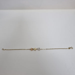 PULSERA TEJIDO ESPECIAL FIG FLORES 14K 18 CM 2 GR (NUEVO)