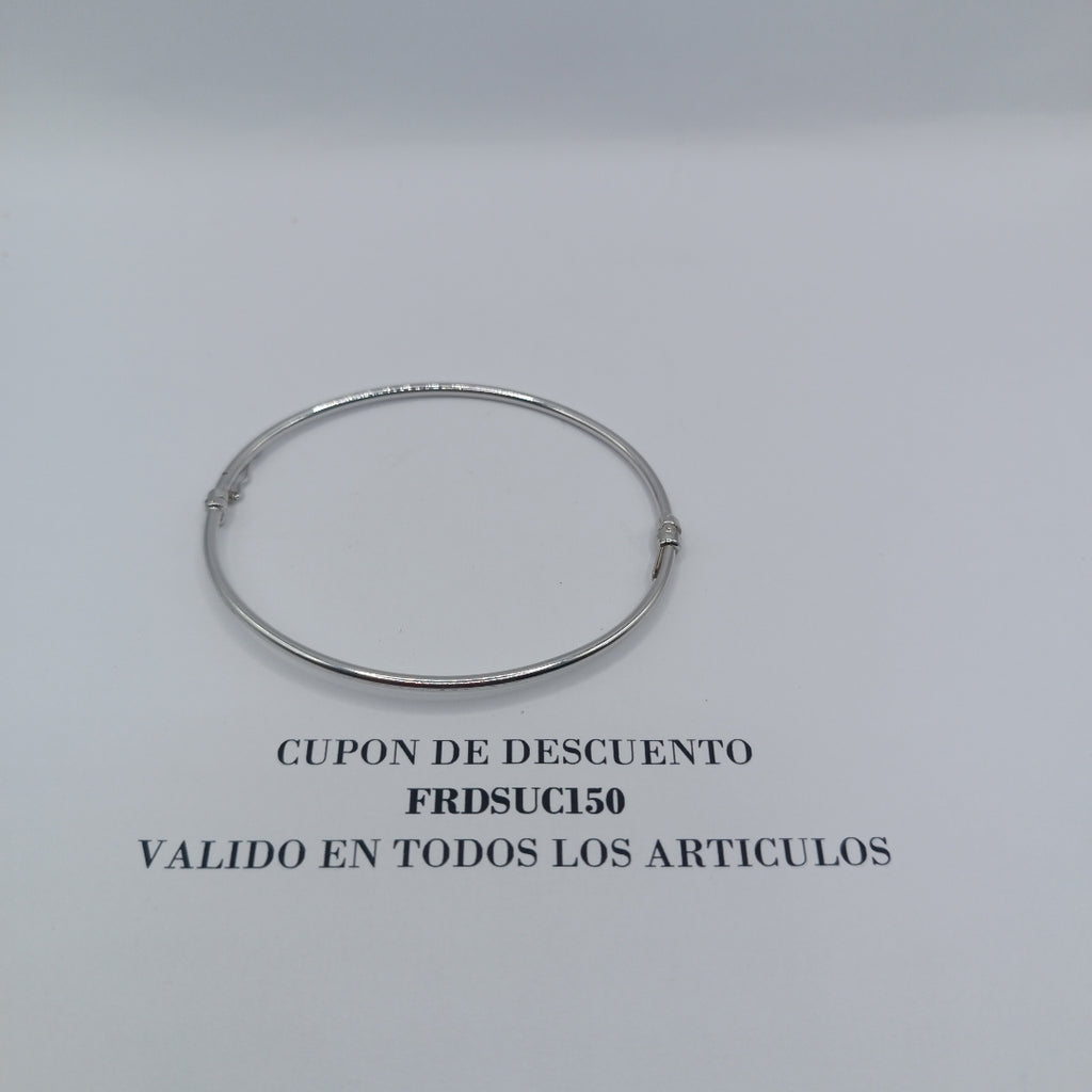 PULSERA RIGIDA ORO BLANCO 14 K 2.9 GRMS (SEMINUEVO)