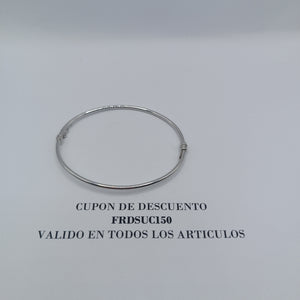PULSERA RIGIDA ORO BLANCO 14 K 2.9 GRMS (SEMINUEVO)