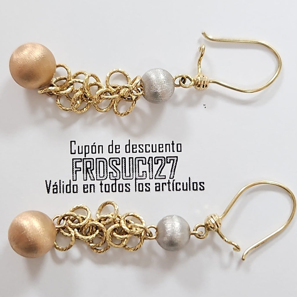 ARETES PAR ORO 14 K 4 GRMS (SEMINUEVO)