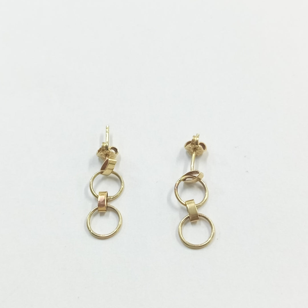 ARETES PAR ORO 14 K 1,40 GRMS (SEMINUEVO)
