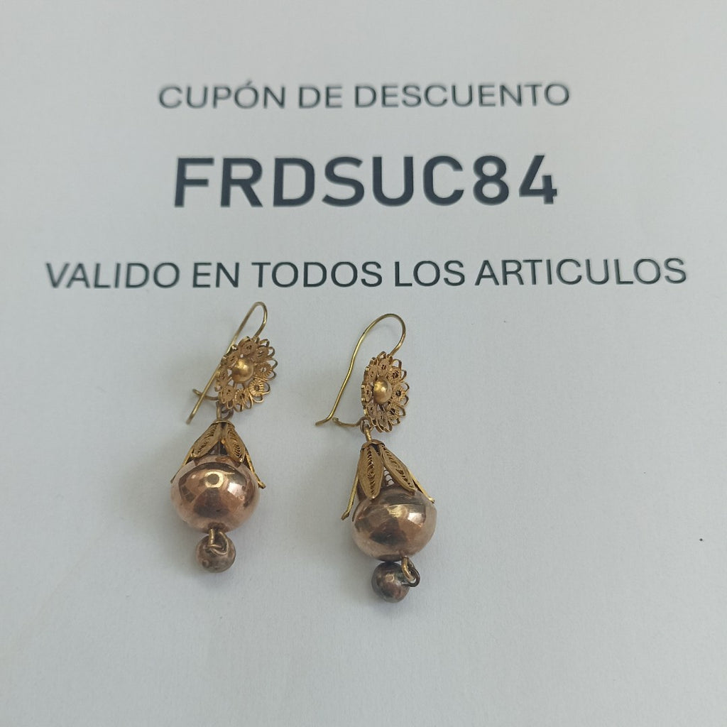 ARETES PAR ORO 8 K 4.1 GRMS (SEMINUEVO)