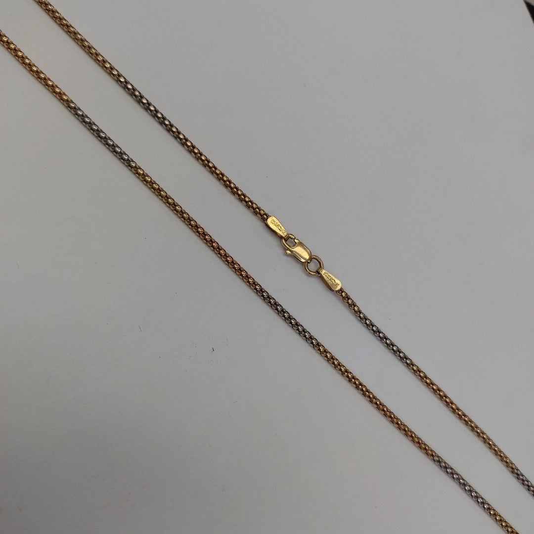 CADENA ORO COMBINADO 10 K 3 GRMS (SEMINUEVO)