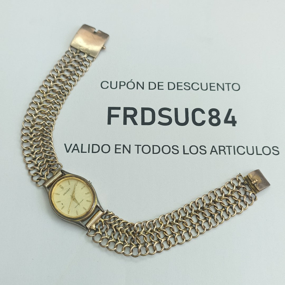 RELOJ CAJA ACERO PULSO ORO ORO 8 K 20.3 GRMS (SEMINUEVO)