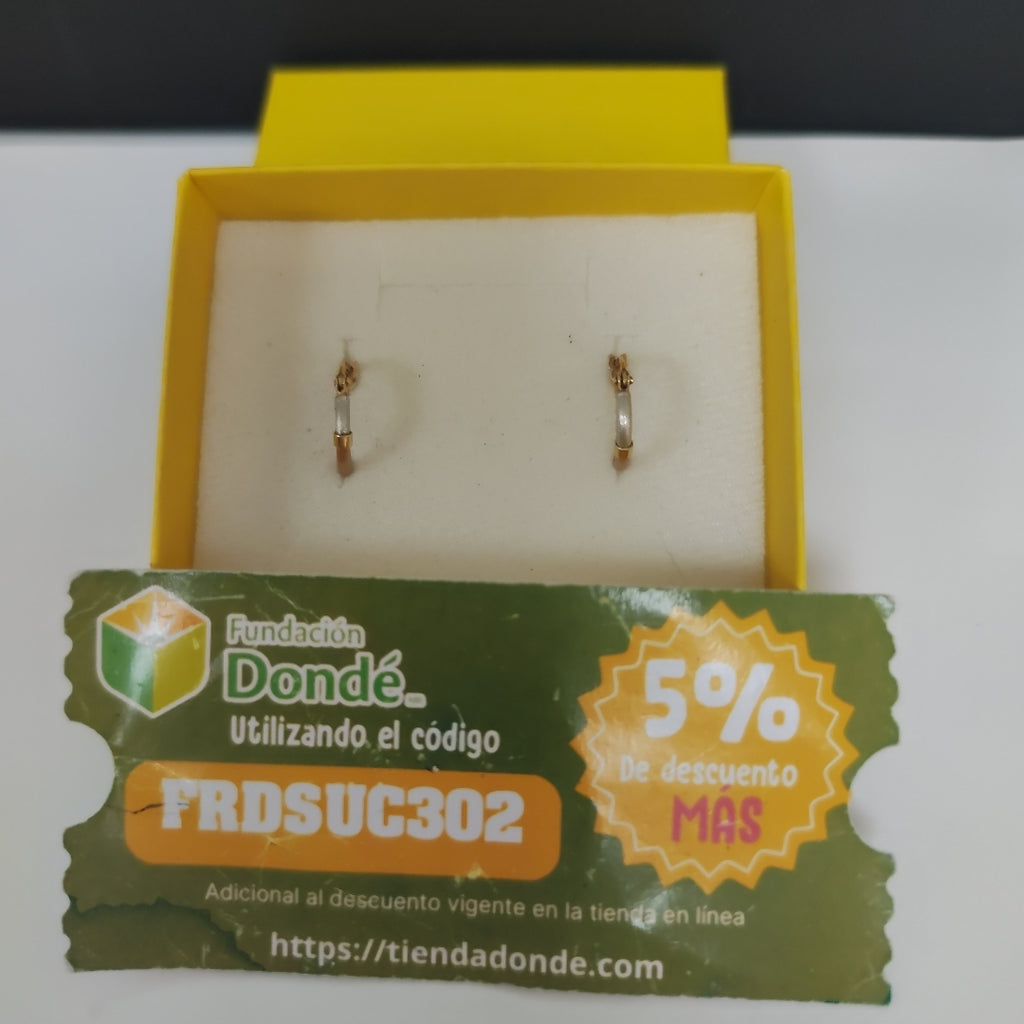 ARRACADAS PAR ORO 14 K 1 GRMS (SEMINUEVO)