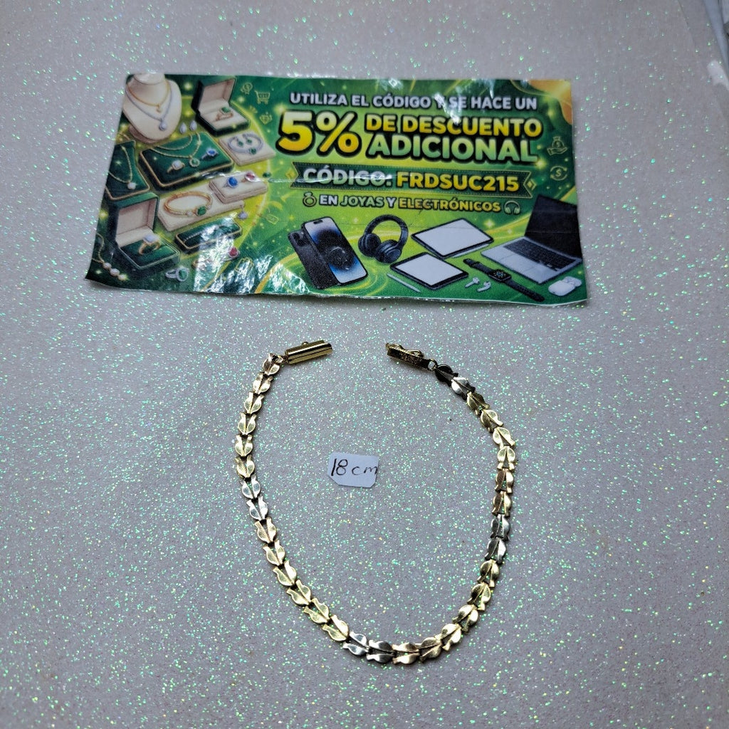 PULSERA ORO COMBINADO 10 K 3,00 GRMS (SEMINUEVO)