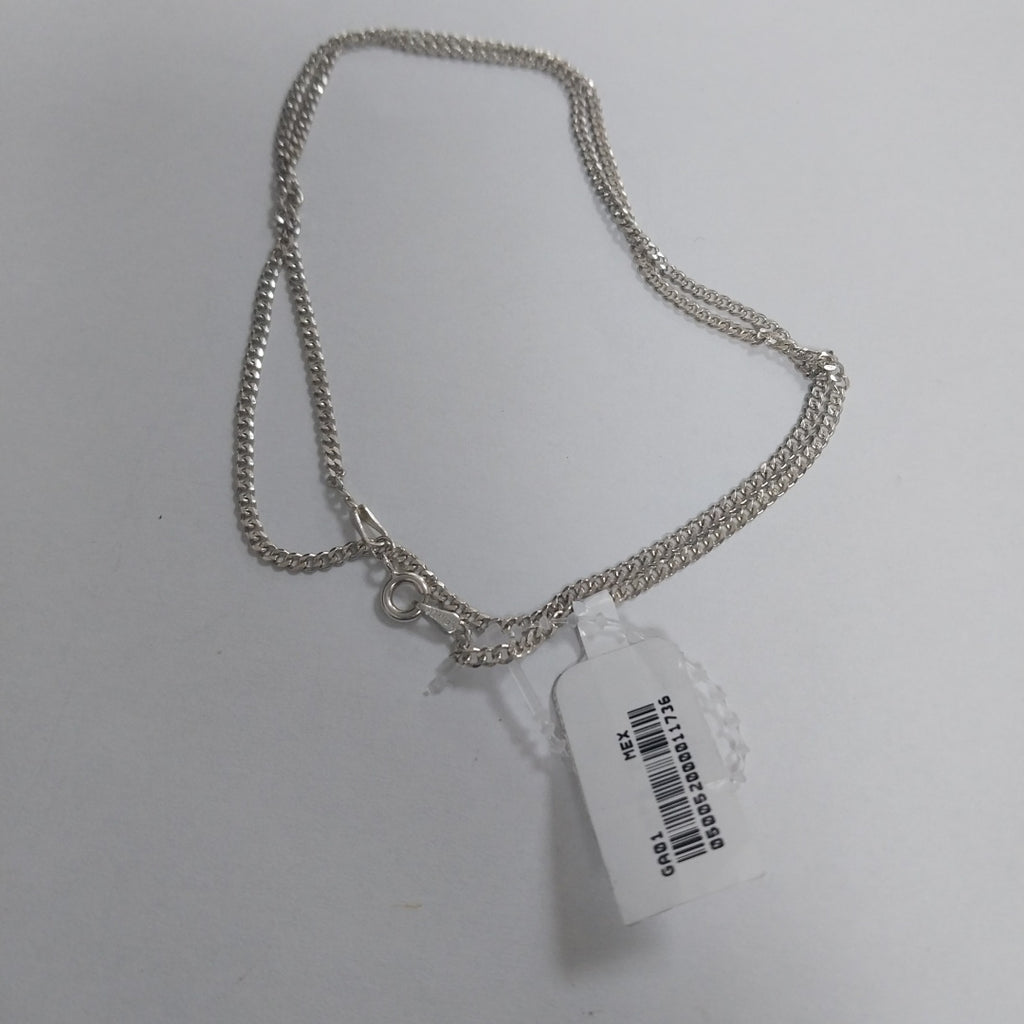 CADENA TEJIDO BARBADO PLATA .925 55 CM 5.5 GR (NUEVO)