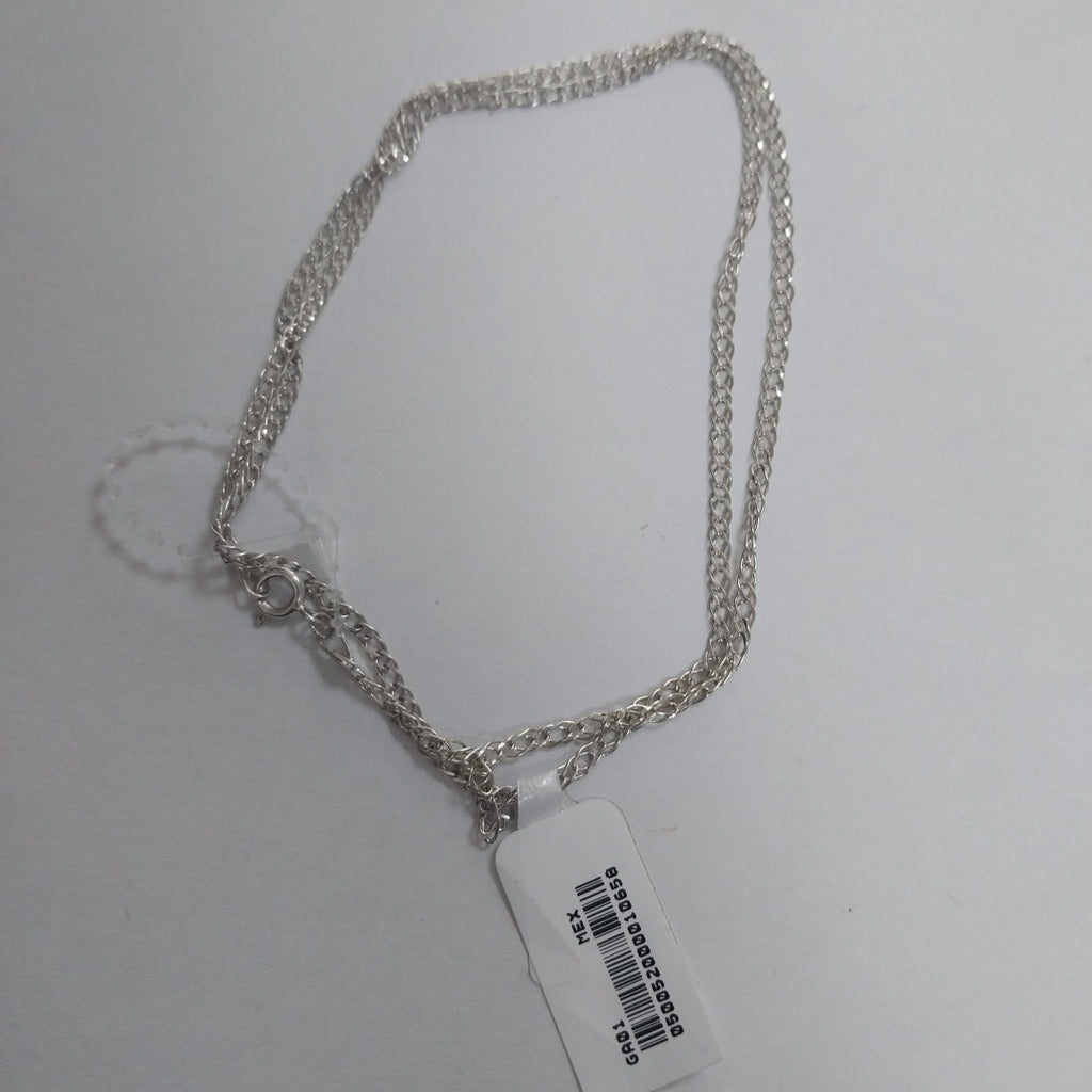 CADENA TEJIDO ESLABONES PLATA .925 55 CM 3.9 GR (NUEVO)