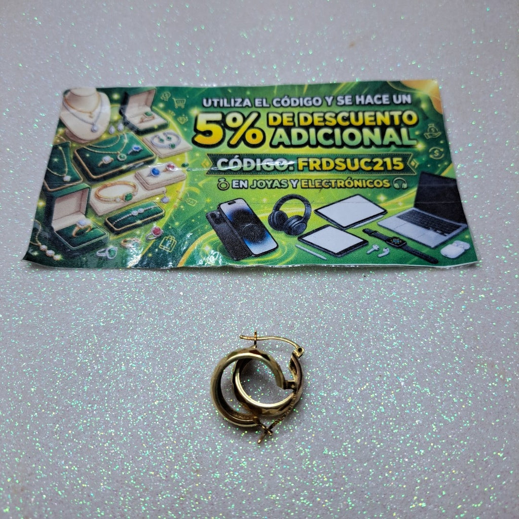 ARRACADAS PAR ORO 10 K 1.7 GRMS (SEMINUEVO)