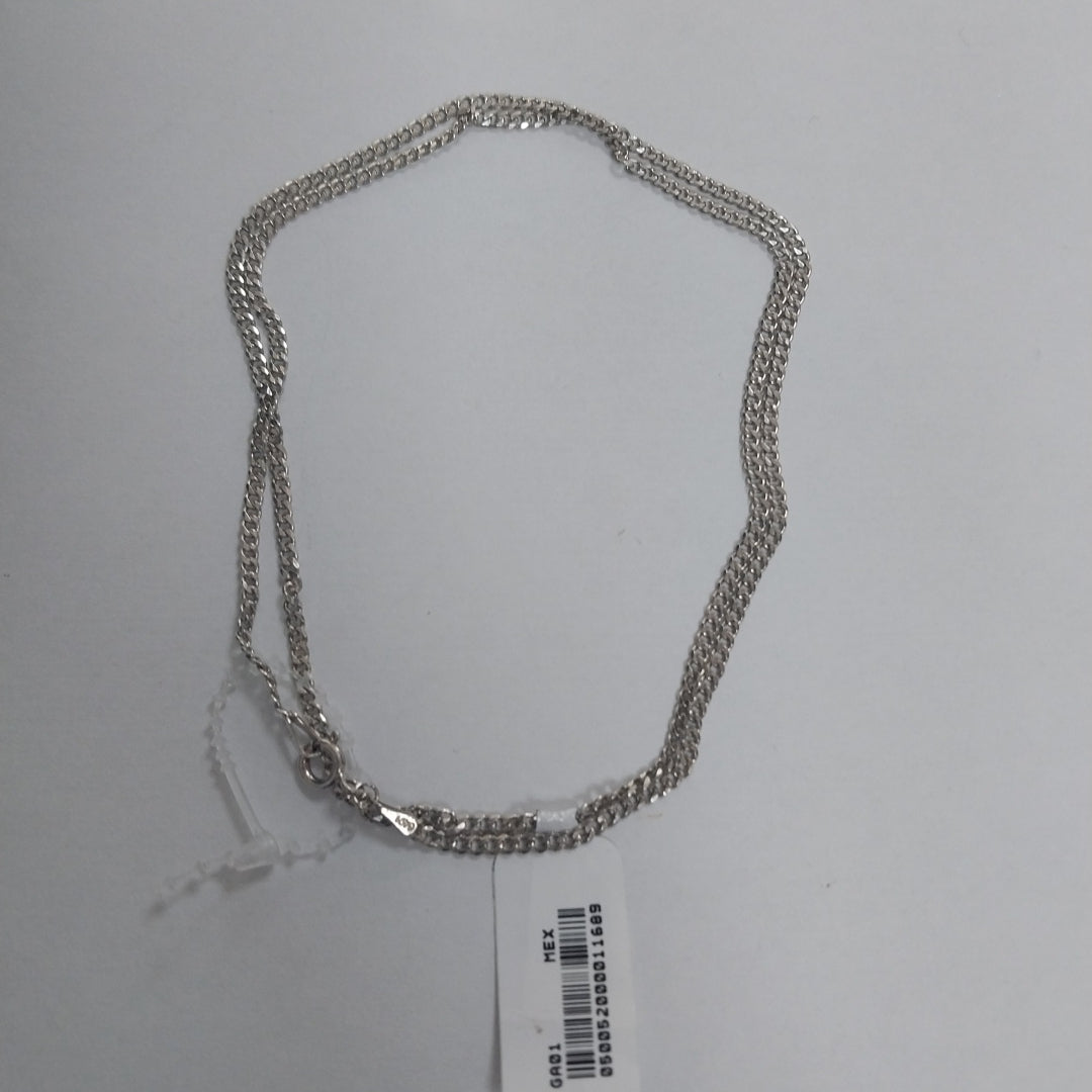 CADENA TEJIDO BARBADO PLATA .925 55 CM 5.3 GR (NUEVO)