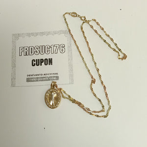 CADENA, DIJE ORO COMBINADO 10 K 2.3 GRMS (SEMINUEVO)