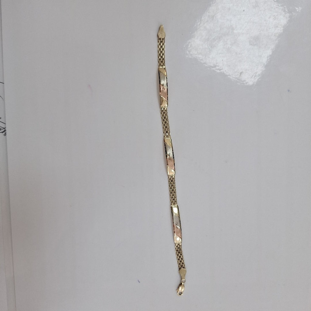 PULSERA ORO COMBINADO 10 K 4.2 GRMS (SEMINUEVO)
