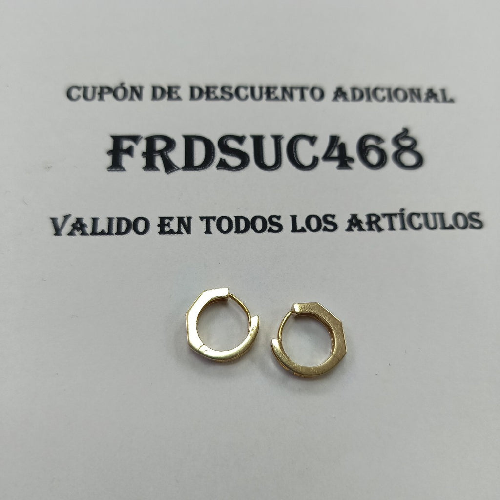 ARRACADAS PAR ORO 14 K 2.7 GRMS (SEMINUEVO)