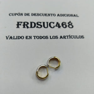 ARRACADAS PAR ORO COMBINADO 14 K 1.3 GRMS (SEMINUEVO)