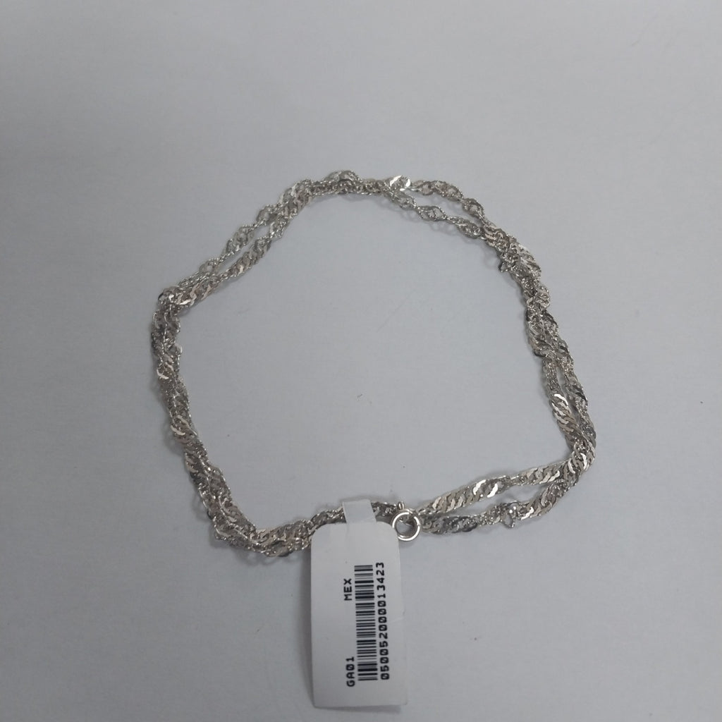 CADENA TEJIDO MEDIO TORZAL PLATA .925 55 CM 5.4 GR (NUEVO)