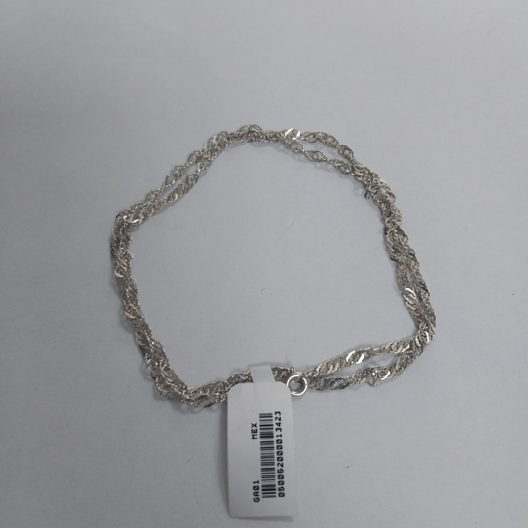CADENA TEJIDO MEDIO TORZAL PLATA .925 55 CM 5.4 GR (NUEVO)