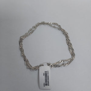 CADENA TEJIDO MEDIO TORZAL PLATA .925 55 CM 5.4 GR (NUEVO)