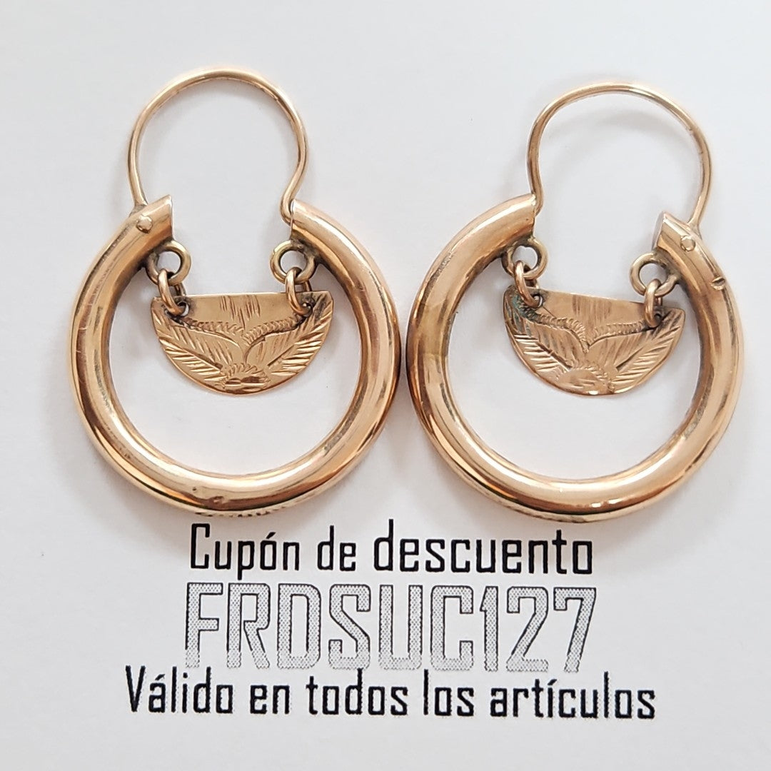 ARETES PAR ORO 10 K 3.3 GRMS (SEMINUEVO)