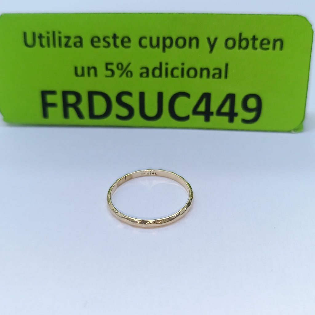 ARGOLLA ORO 14 K 0.8 GRMS (SEMINUEVO)