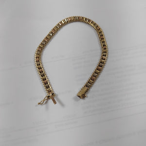 PULSERA ORO COMBINADO 14 K 10.1 GRMS (SEMINUEVO)