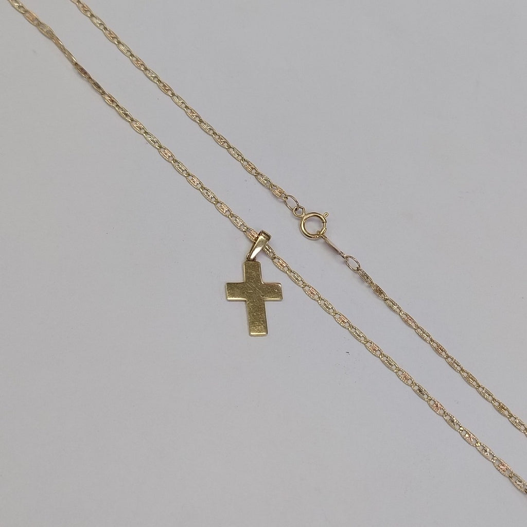 CADENA, CRUZ ORO 10 K 3.2 GRMS (SEMINUEVO)