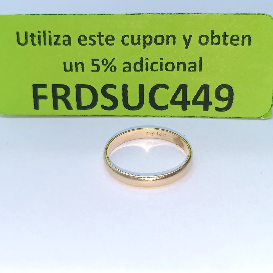 ARGOLLA ORO 14 K 2.3 GRMS (SEMINUEVO)