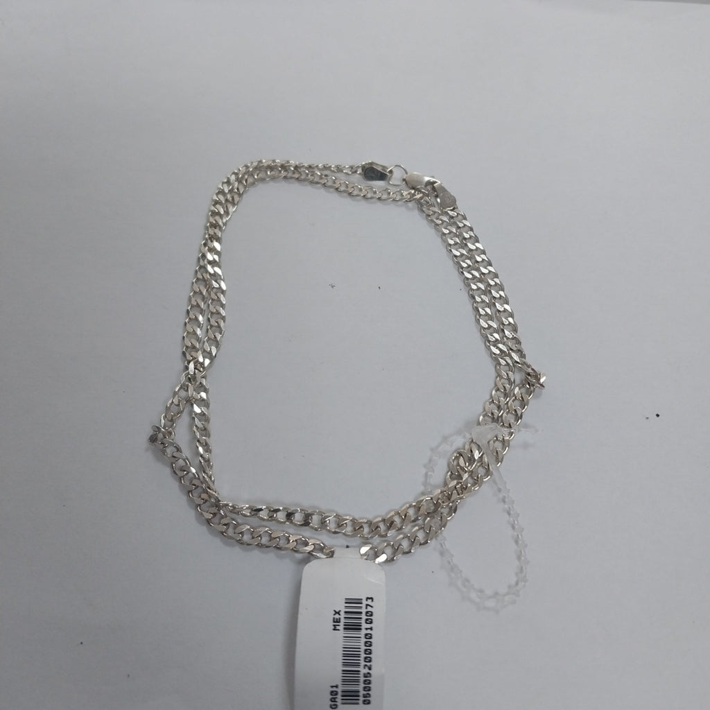 CADENA TEJIDO BARBADO PLATA .925 55 CM 12.8 GR (NUEVO)