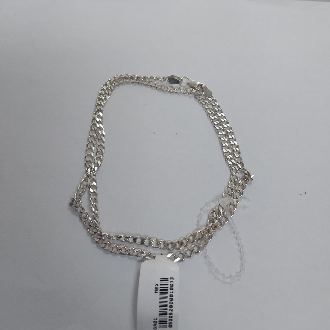CADENA TEJIDO BARBADO PLATA .925 55 CM 12.8 GR (NUEVO)
