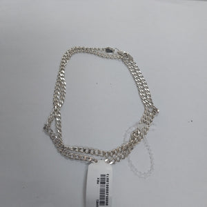 CADENA TEJIDO BARBADO PLATA .925 55 CM 12.8 GR (NUEVO)